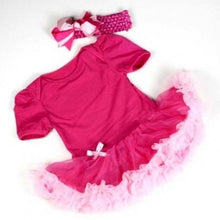 0-12M Lovely Baby Toddler Girls Ruffles Tutu Dress Romper One-Piece Outfit Dresses Clothes  Headband UBY