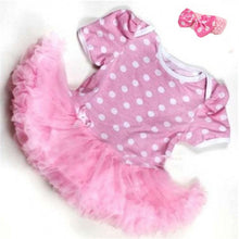 0-12M Lovely Baby Toddler Girls Ruffles Tutu Dress Romper One-Piece Outfit Dresses Clothes  Headband UBY