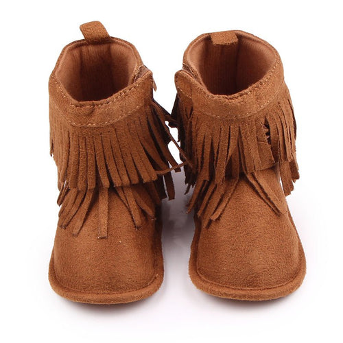 0-12M Newborn Kids Boys Gilrs Baby Shoes Soft Sole Tassel Booties Fabric Infantil Toddler First Walker UBY