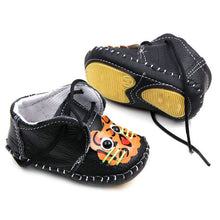 0-12M PU Leather Baby Shoes Toddler Kids Boy Girls Lace-Up Antislip First Walker ShoesUBY