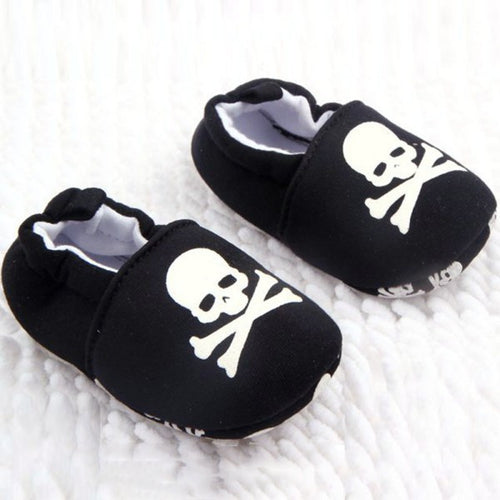 0-12M Toddler Baby Girls Boys Skull Pirate Printed Casual Shoes Soft Sole First WalkersUBY