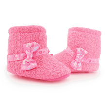 0-18 Month Baby Girls Knitted Snow Boots Warm Fleece Crib Shoes Soft Prewalkers UBY