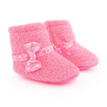 0-18 Month Baby Girls Knitted Snow Boots Warm Fleece Crib Shoes Soft Prewalkers UBY