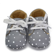 0-18M Cute Toddler Infant Boy Crib Shoes Lace-Up Sneaker PU Soft Soled Shoes UBY
