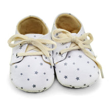 0-18M Cute Toddler Infant Boy Crib Shoes Lace-Up Sneaker PU Soft Soled Shoes UBY