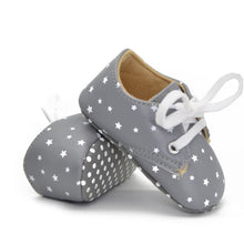 0-18M Cute Toddler Infant Boy Crib Shoes Lace-Up Sneaker PU Soft Soled Shoes UBY