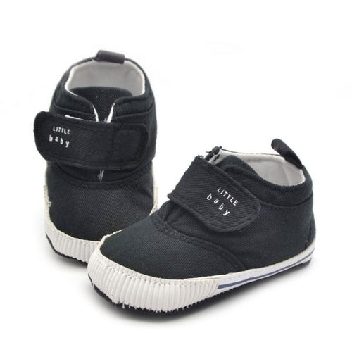 0-18M born Baby Boys Cotton Ankle Canvas High Crib Shoes Casual Sneaker Toddler First Walkers  UBY