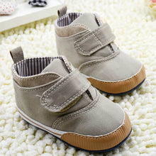 0-18M born Baby Boys Cotton Ankle Canvas High Crib Shoes Casual Sneaker Toddler First Walkers  UBY