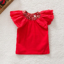 0-2Y Kids Baby Girls Clothing Floral Collar T-shirts Cute Short Sleeve Tops Blouses Shirts PY UBY