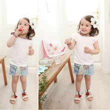 0-2Y Kids Baby Girls Clothing Floral Collar T-shirts Cute Short Sleeve Tops Blouses Shirts PY UBY