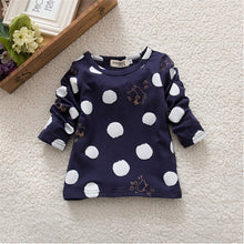 0-3Years Kids Baby Girls Boys Unisex Polka Dots Long Sleeve Blouse Tops T-Shirt Cotton Basic Tees Clothing PY1 UBY