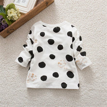 0-3Years Kids Baby Girls Boys Unisex Polka Dots Long Sleeve Blouse Tops T-Shirt Cotton Basic Tees Clothing PY1 UBY
