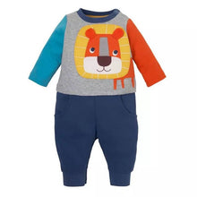 0-4 Years Baby Boy Girls 2 Pieces Sets Long Sleeve T-Shirt and Pants Animal Print Clothes UBY