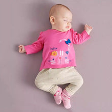 0-4 Years Baby Boy Girls 2 Pieces Sets Long Sleeve T-Shirt and Pants Animal Print Clothes UBY