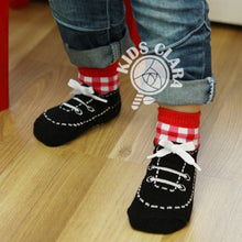 0-4 Years Baby Kids Infant Cotton Shoelaces Anti Slip Trainer Socks Booties Socks UBY