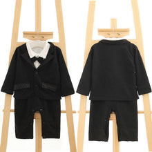 0-4T Kids Baby Boys Clothing Set Gentleman Romper Jumpsuit Bodysuit Coats Clothes 2PCS Outfit UBY