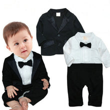 0-4T Kids Baby Boys Clothing Set Gentleman Romper Jumpsuit Bodysuit Coats Clothes 2PCS Outfit UBY