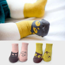 0-4Y Cute Toddler Baby Kids Girls Boys Soft Socks Cartoon Owl Pattern Socks Cotton Socks  UBY