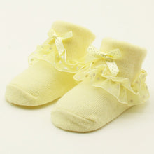 0-6 Months Toddlers Infants Cotton Ankle Socks Baby Girls Princess Bowknots Socks UBY