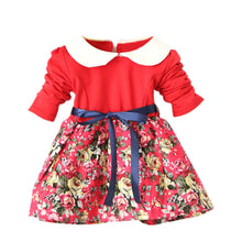 1-5Y Kids Baby Girls Princess Long Sleeve Pleat Floral Bow Mini Dress Party Tutu Dresses UBY