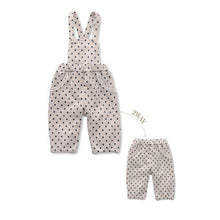 1-6Y Baby Girls Clothing Sets Lace TopsPolka Dot Strap Pants Jumpsuits Rompers Outfit Clothes SetUBY