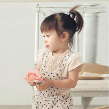 1-6Y Baby Girls Clothing Sets Lace TopsPolka Dot Strap Pants Jumpsuits Rompers Outfit Clothes SetUBY