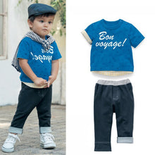 1-6Y Kids Boys Clothes 2PCS Summer Clothing Sets Costume Short Sleeve Shirts TopsLong Pants Trousers SetUBY