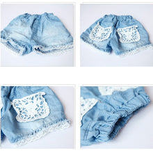 1-6Years Kids Children Girls Shorts Jeans Lace Pocket Demin Jeans UBY
