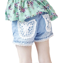 1-6Years Kids Children Girls Shorts Jeans Lace Pocket Demin Jeans UBY