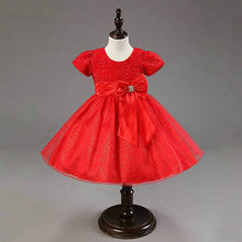 1-7Years Kids Girl Princess Bow Tutu Dress Baby Wedding Party Pageant Tulle Dresses  UBY