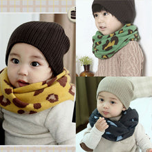1-8Y Winter Warm Girl Boy Baby Kids Scarf Neckerchief Leopard Printed ScarvesUBY
