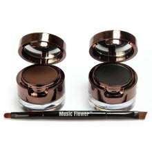 1 BrownBlack Gel Eyeliner and Eyebrow Powder Make Up Cosmetic Sets Kit UBY