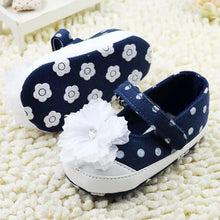 1 Pair Baby Girls Polka Dot Flower Soft Sole Crib Shoes Prewalker First Walkers UBY