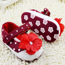 1 Pair Baby Girls Polka Dot Flower Soft Sole Crib Shoes Prewalker First Walkers UBY