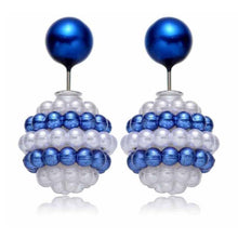 1 Pair Colorful Fashion 206 New Women Cool Jewelry Double Sided Pearl Beads Earrings Ear Studs UBY