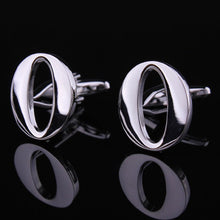 1 Pair Silver Letter A To Z Wedding Cufflinks For Men's French Nail Sleeve Shirt UBY