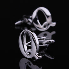 1 Pair Silver Letter A To Z Wedding Cufflinks For Men's French Nail Sleeve Shirt UBY