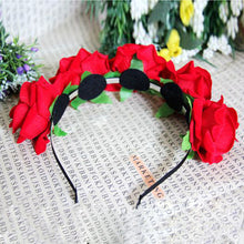 Rose Floral Flower Garland Crown Headband Hair Band Bridal Festival Clip Holiday  UBY
