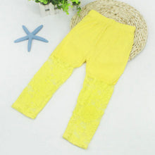 10 Colors Baby Kids Girls Cropped Leggings Lace Floral Casual 3 4 Capri Pants Trousers 2-7Y HT UBY