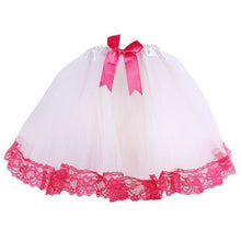 10 Colors Kids Girl Layered Dancing Tutu Bow knot Lace Trimmed Tulle Princess Skirt UBY