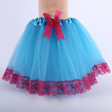 10 Colors Kids Girl Layered Dancing Tutu Bow knot Lace Trimmed Tulle Princess Skirt UBY