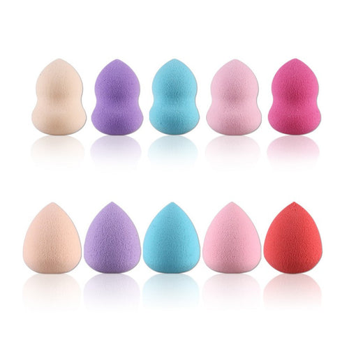10 pieces/Pack Makeup Foundation Sponge Make Up Brush Set Powder Smooth Beauty Make Up Tool Color Random LY3 UBY
