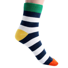 Cotton Warm Men Mixed Color Wide Stripe Ankle Soft Casual Socks PY8 UBY