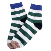 Cotton Warm Men Mixed Color Wide Stripe Ankle Soft Casual Socks PY8 UBY