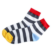 Cotton Warm Men Mixed Color Wide Stripe Ankle Soft Casual Socks PY8 UBY