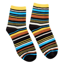 Cotton Warm Men Mixed Color Wide Stripe Ankle Soft Casual Socks PY8 UBY