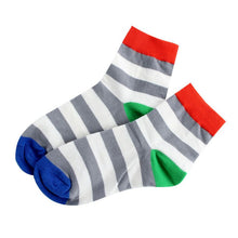 Cotton Warm Men Mixed Color Wide Stripe Ankle Soft Casual Socks PY8 UBY