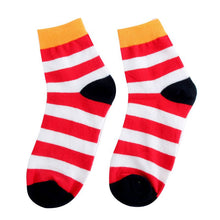 Cotton Warm Men Mixed Color Wide Stripe Ankle Soft Casual Socks PY8 UBY