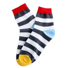 Cotton Warm Men Mixed Color Wide Stripe Ankle Soft Casual Socks PY8 UBY