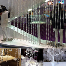 10pcss 1M/33 Foot Wedding DIY Decor Acrylic Crystal Beads Curtain Strand Garland PY6 UBY